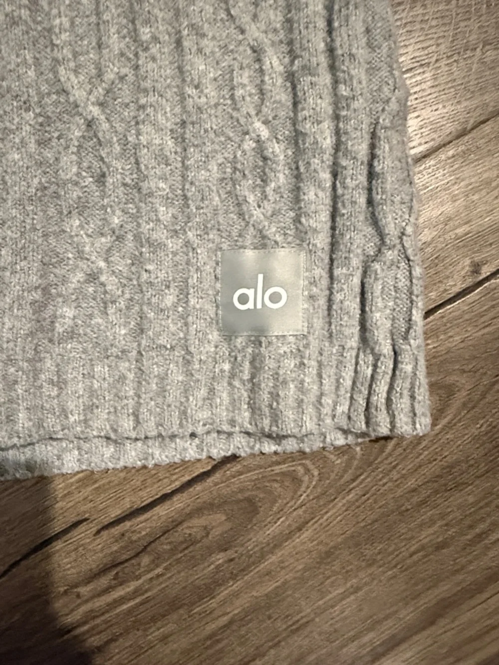 ALO Yoga Gray Cable Knit Mini Skort